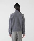 wool fleece pullover - gray