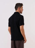Fantasy Checkerboard Vacation Polo - Black