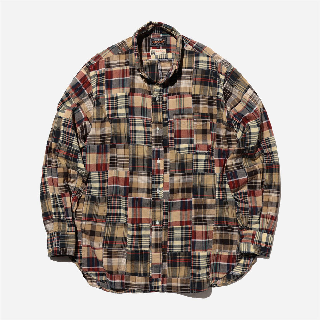 B.D. Classic-fit Patchwork Madras - Brown