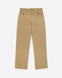 Double-Pleat Herringbone Pant - Khaki