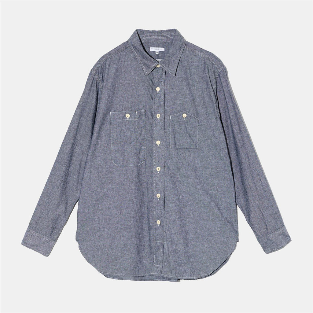Work Shirt - Grey Cotton Chambray