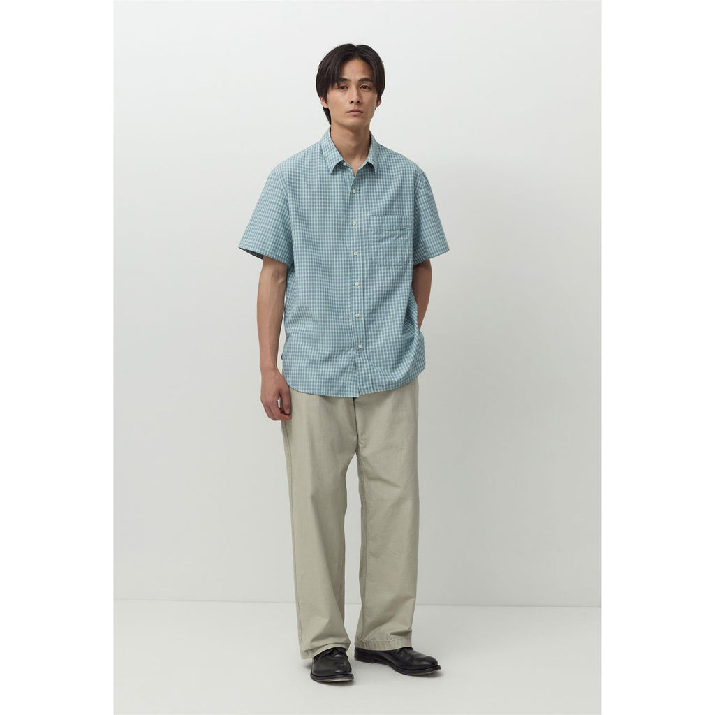 Essential Half Shirt - Blue Check
