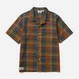 Plaid Resort S/S Shirt - Brown