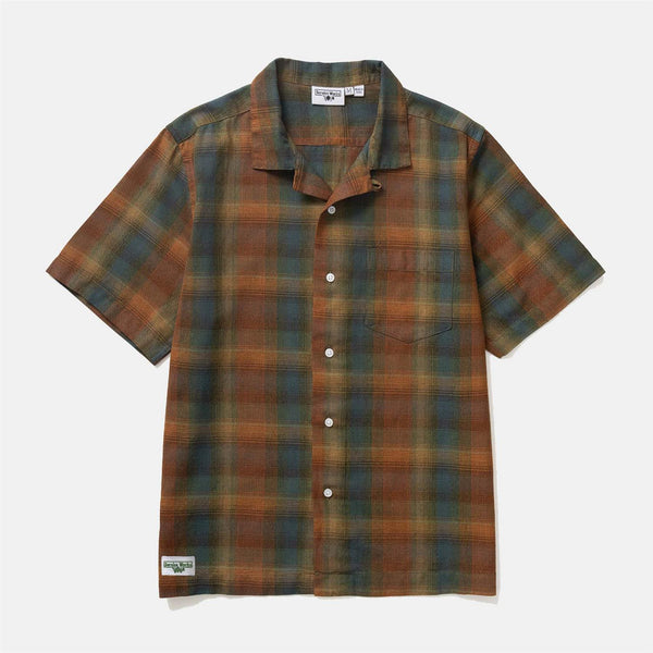 Plaid Resort S/S Shirt - Brown