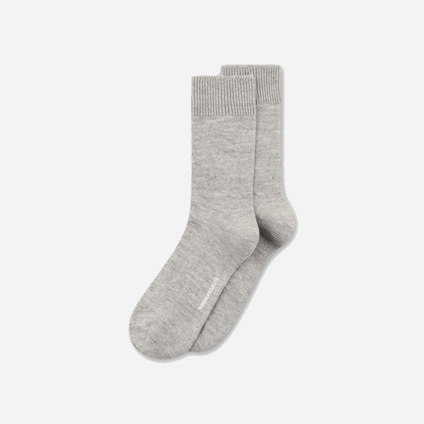 Bykle Heavy Cotton Twist Sock - Light Grey Melange