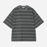 S/S Hanson T-Shirt - Hanson Stripe, Kale Green (garment dyed)