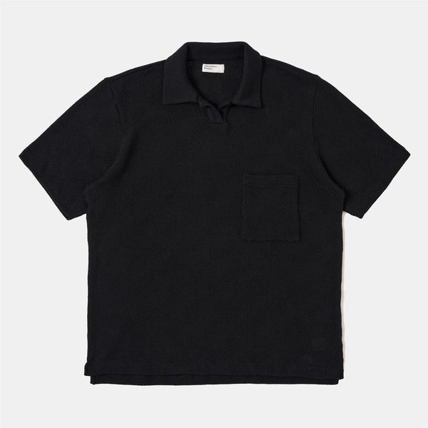 Fantasy Checkerboard Vacation Polo - Black