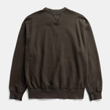 Gilja Brushed Diagonal Cotton Fleece Sweatshirt - Beech Green