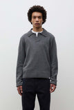 Anholt Merino Lambswool Polo - Grey Melange