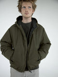 Washed Down Puffer Jacket - Olive Brown