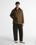 Oversized Bedale Waxed Jacket - Sand