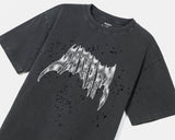 MothTech T-Shirt - Aged Black AirBrush Glitt