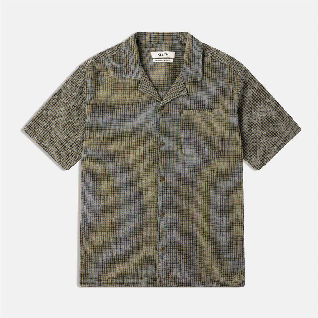 Crammond Shirt -  Green Check Japanese Seersucker