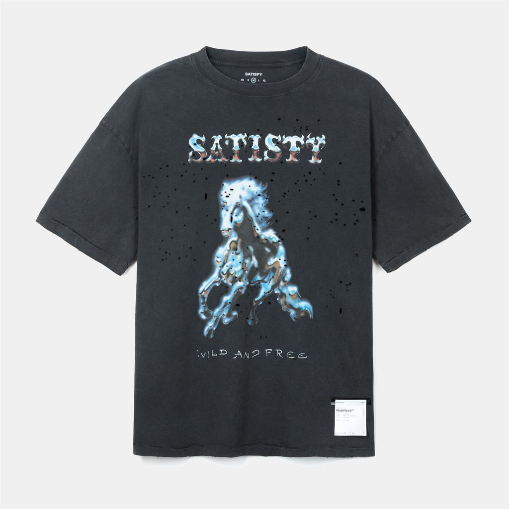 MothTech T-Shirt - Aged Black