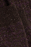Bykle Neps Wool Rib Sock - Seal Brown
