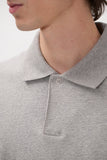 Sylane Relaxed Light Pile Jersey Polo - Grey Melange