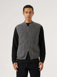 Zip Waistcoat -- Grey Marl Wool Fleece