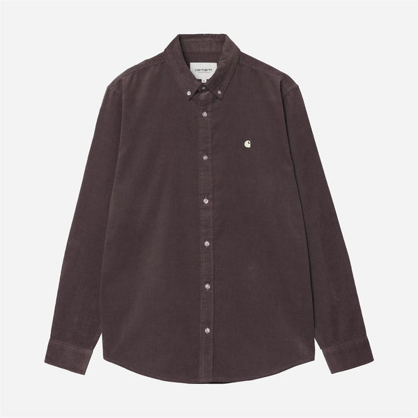 L/S Madison Fine Cord Shirt - Shale/Wax