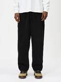 Fine Wale Corduroy Straight Pants - Deep Charcoal