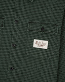 Waffle Button Front Shirt - Pine