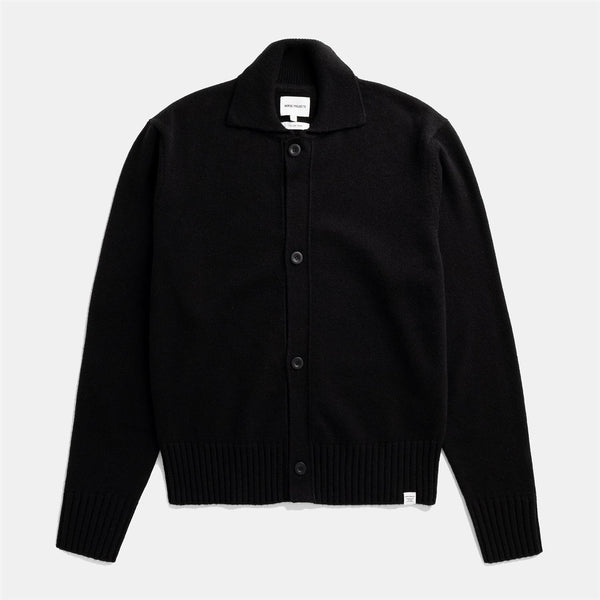 Aldrup Lambswool Cardigan - Black