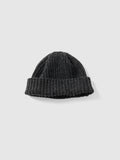Ribbed Beanie - Merino Wool Cashmere - Black