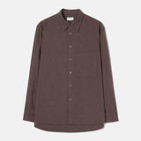 Square Pocket Shirt Brushed Flannel - Brown