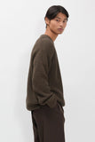 Nordhavn Racked Cotton Sweater- Turkisk Coffee