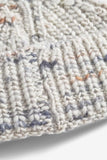 Space Melange Rib Beanie - Light Grey
