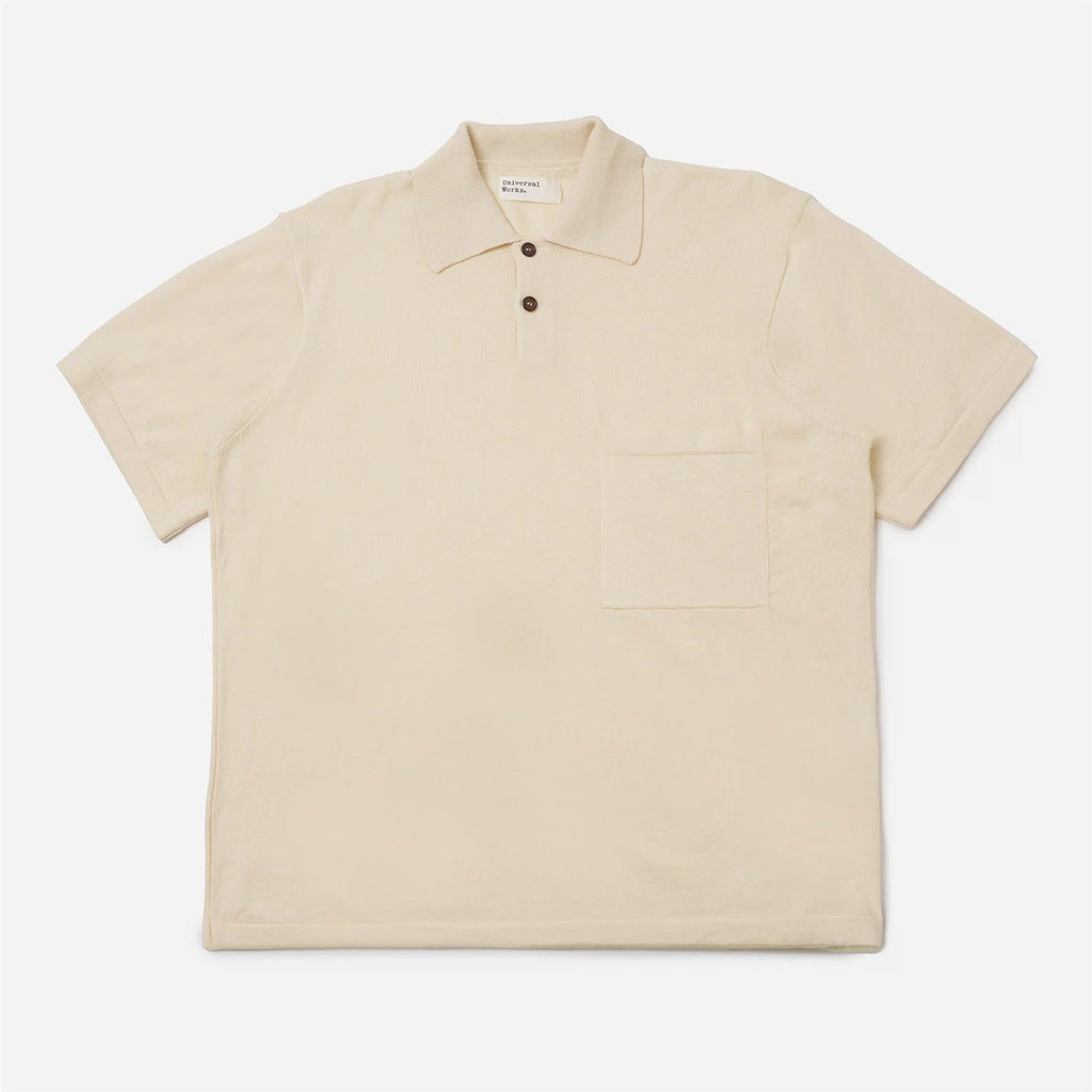 Woolcot Bio S/S Pullover Knit Shirt II - Ecru