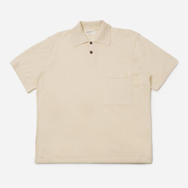 Woolcot Bio S/S Pullover Knit Shirt II - Ecru