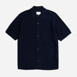 Fredensborg Mercerised Cotton Knitted Shirt - Dark Navy
