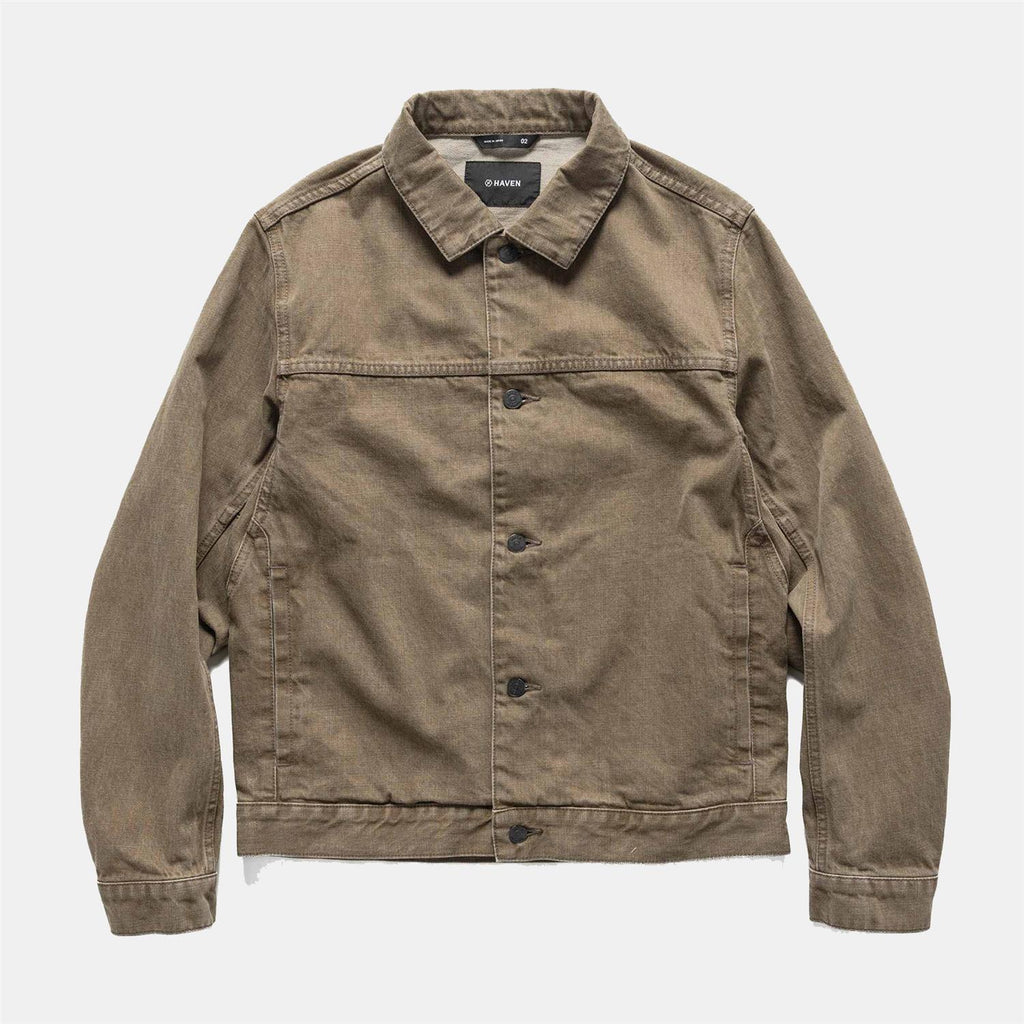 Rig Jacket Bio Wash Cotton Denim - Taupe