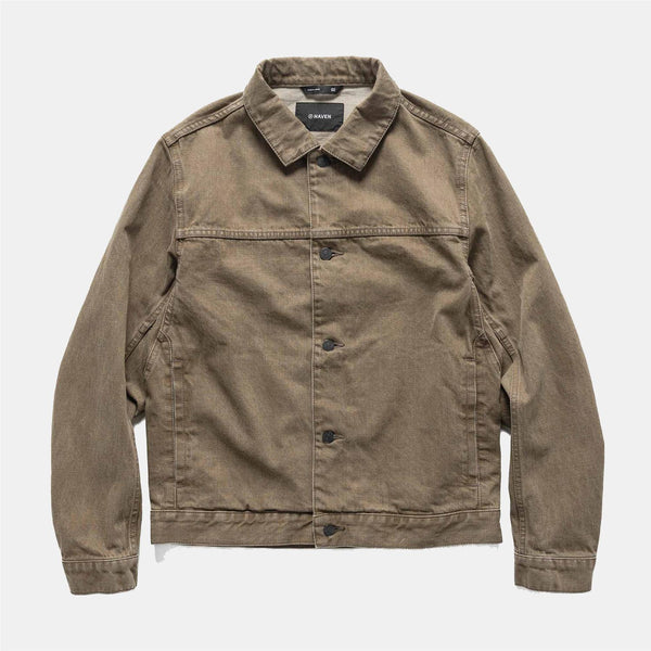 Rig Jacket Bio Wash Cotton Denim - Taupe