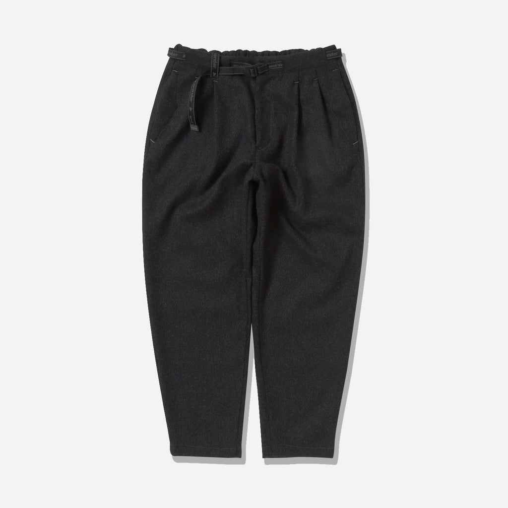 REWOOL tweed tapered pants - dark gray