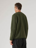 Cardigan - Olive Wool Fleece