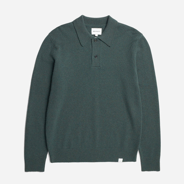 Norse Standard Merino Lambswool Polo - Forrest
