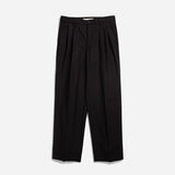 Benn Relaxed Twill Pleated Trouser - Black
