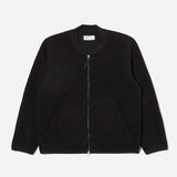 Zip Bomber Wool Fleece - Black