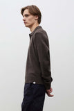 Anholt Merino Lambswool Polo - Heathland Brown