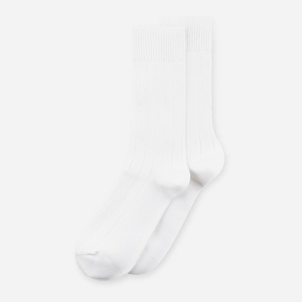 Bykle Cordura Wide Rib Sock - White