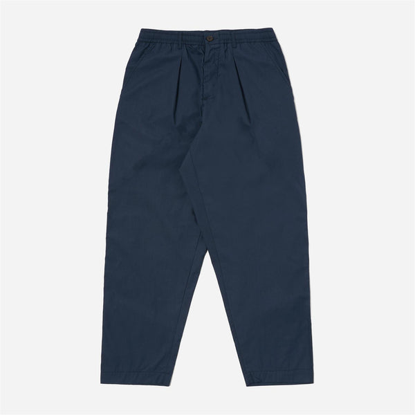 Recycled Polytech Pleated Track Pant - Navy