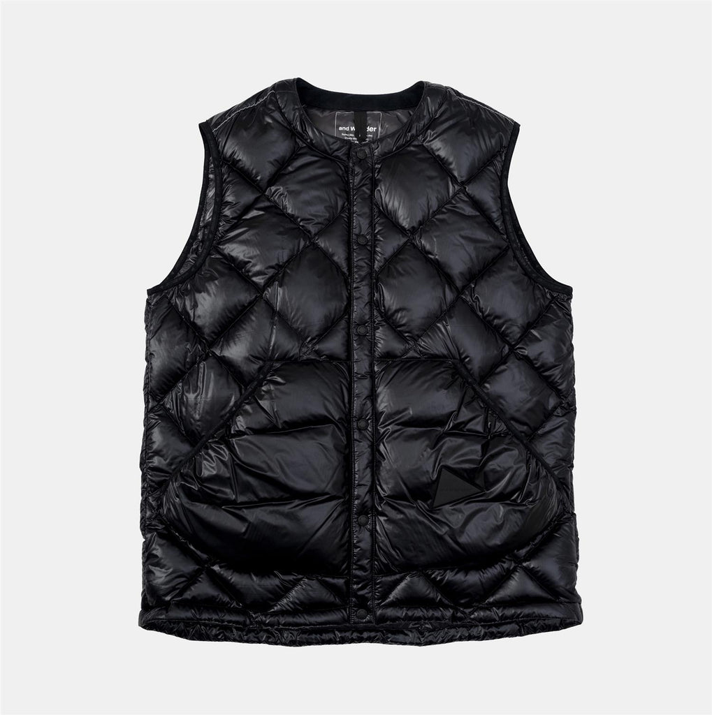 diamond stitch down vest 3 - black