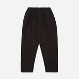 Summer Canvas Pleated Track Pant - Licorice