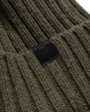 Ribbed Beanie - Lambswool - Olive