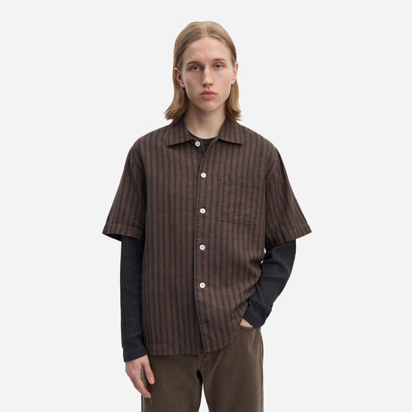 Another SS Shirt 2.0, - Brown Stripe