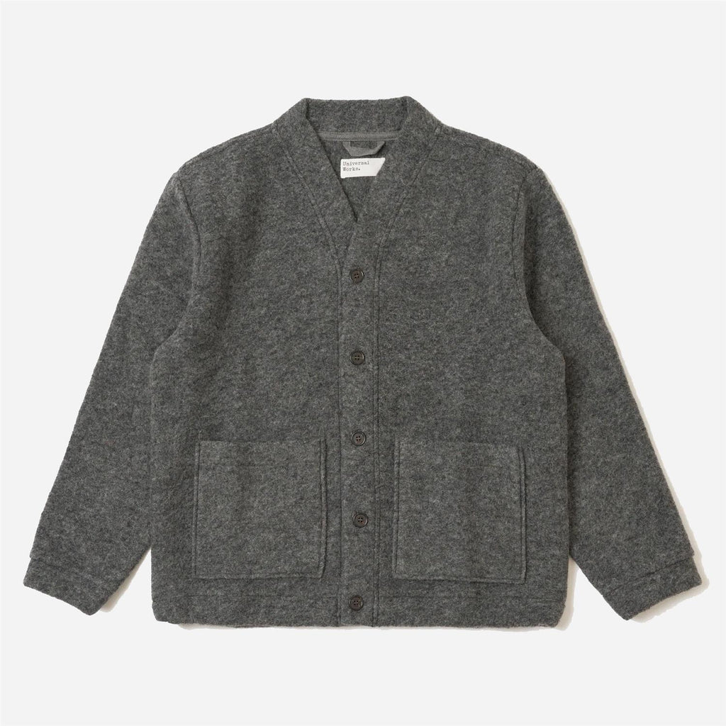 Advance Cardigan Wool Fleece - Grey Marl