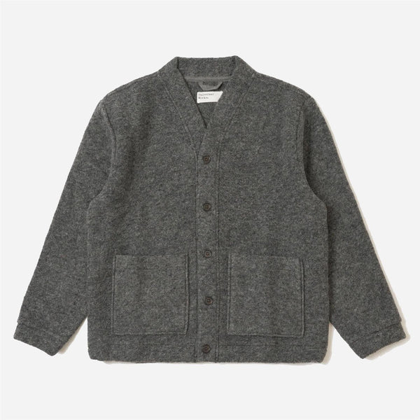 Advance Cardigan Wool Fleece - Grey Marl