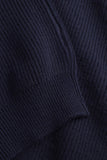 Henning Cotton Wool Rib Sweater - Dark Navy