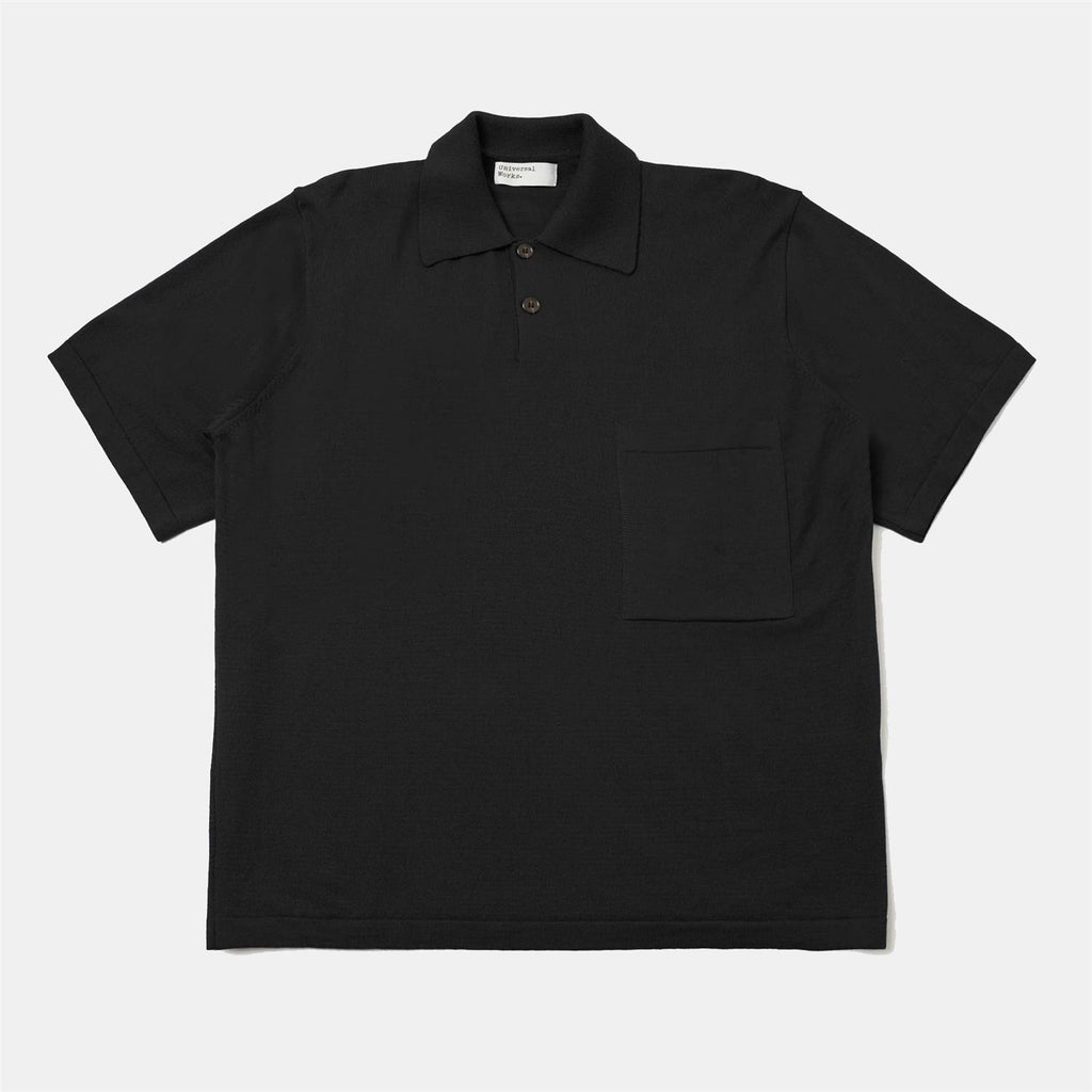 Woolcot Bio S/S Pullover Knit Shirt II - Black